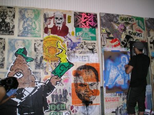 Seriously dope multi-panel artwork at the Funk Rumble 2009